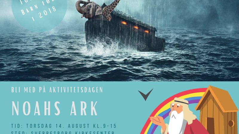 Invitasjon til Noahs ark dag Bilde med noahs ark.