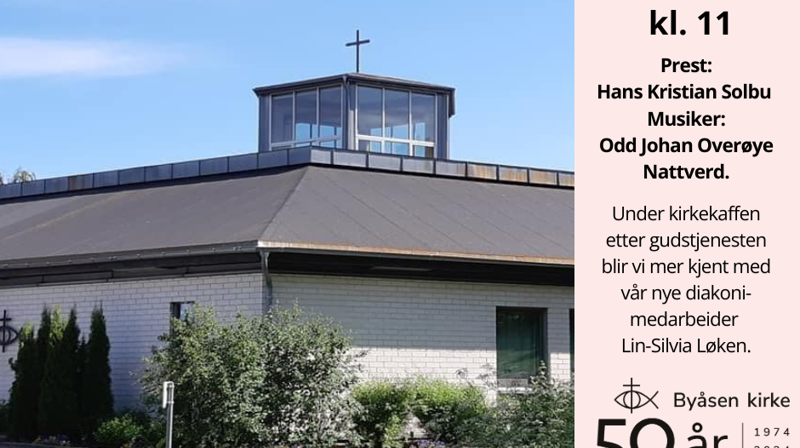 Gudstjeneste i Byåsen kirke 13.6.24
