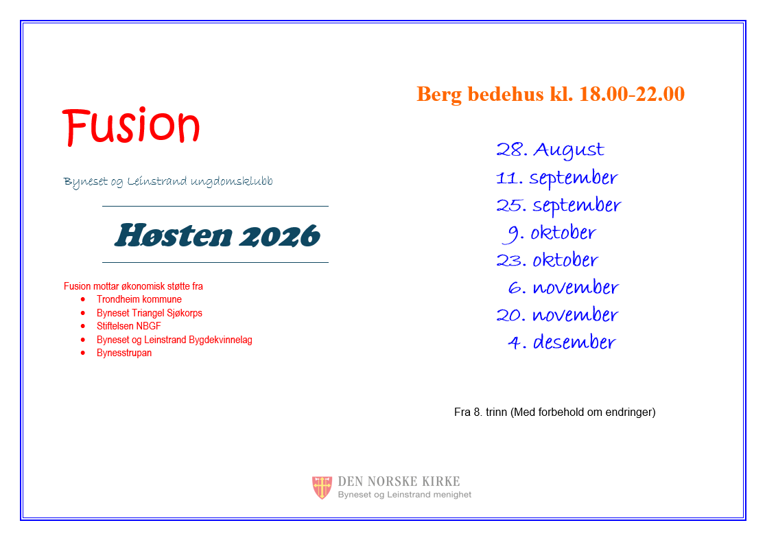 Fusion vinter og vår 2026