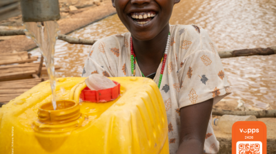 I år er Etiopia et av fokuslandene. Tsion (12) kan nå hente rent og rennende vann hver dag, takket være vannposten og demningen som er laget.