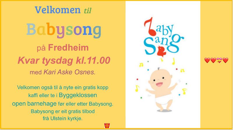 Babysong kvar tysdag på Fredheim kl. 11:00