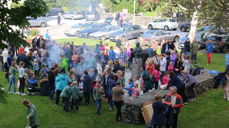 Eit glimt frå kyrkjekaffien ute i Rådhusparken i fjor.