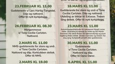 gudstenesteprogram Ulstein kyrkje våren 2025