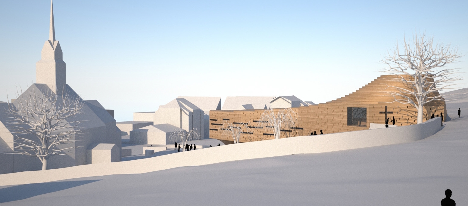 Illustrasjon frå skisseprosjektet - arkitektkontor Snøhetta