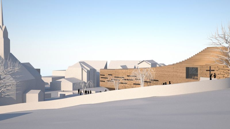 Illustrasjon frå skisseprosjektet - arkitektkontor Snøhetta