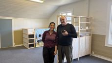 Vedlikeholdsmedarbeider Maturod Keadduang og frivillig medarbeider Oleksandr Kolisnyk har samarbeidet om prosjektet.