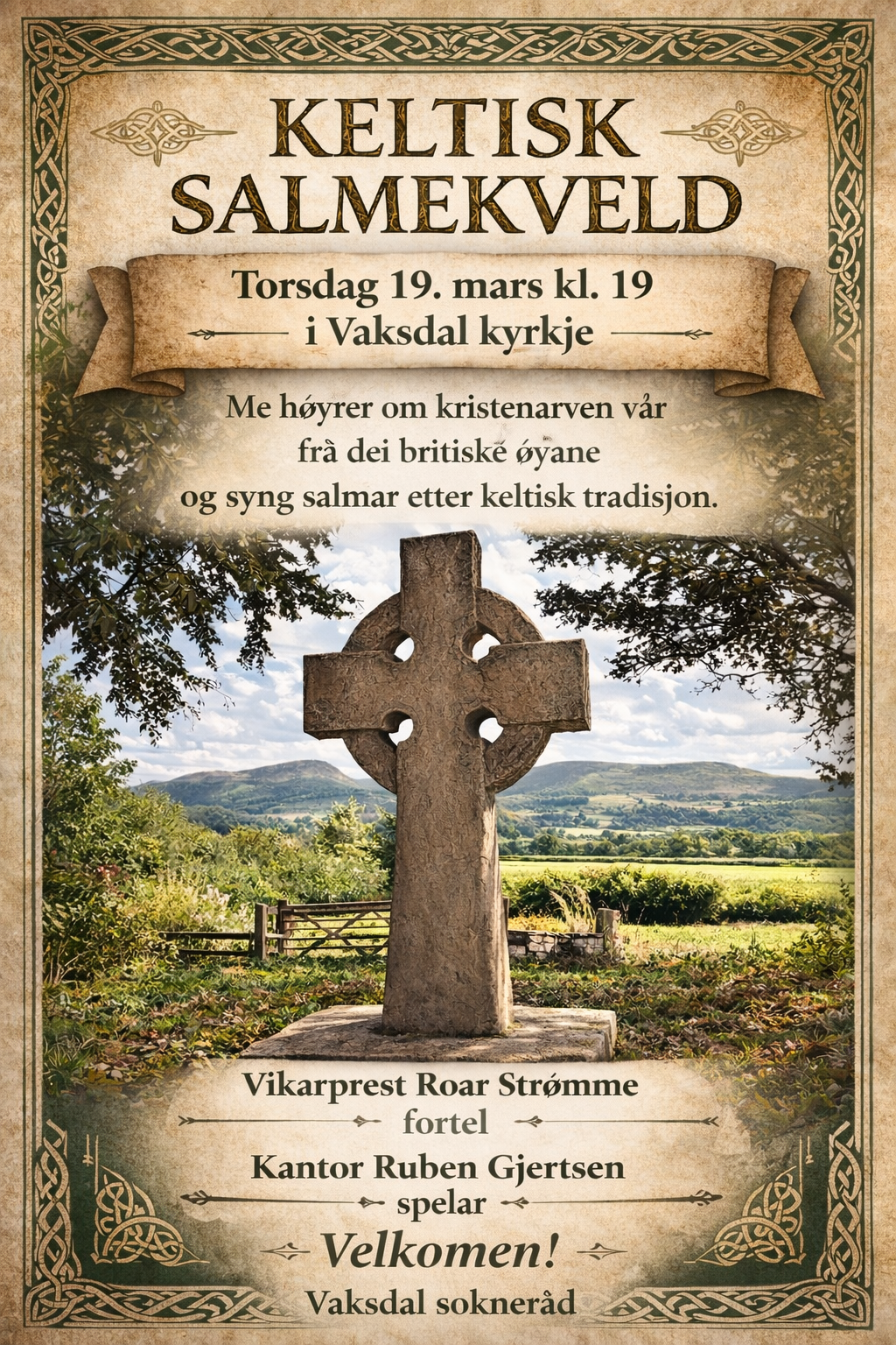 Keltisk salmekveld i Vaksdal kyrkje