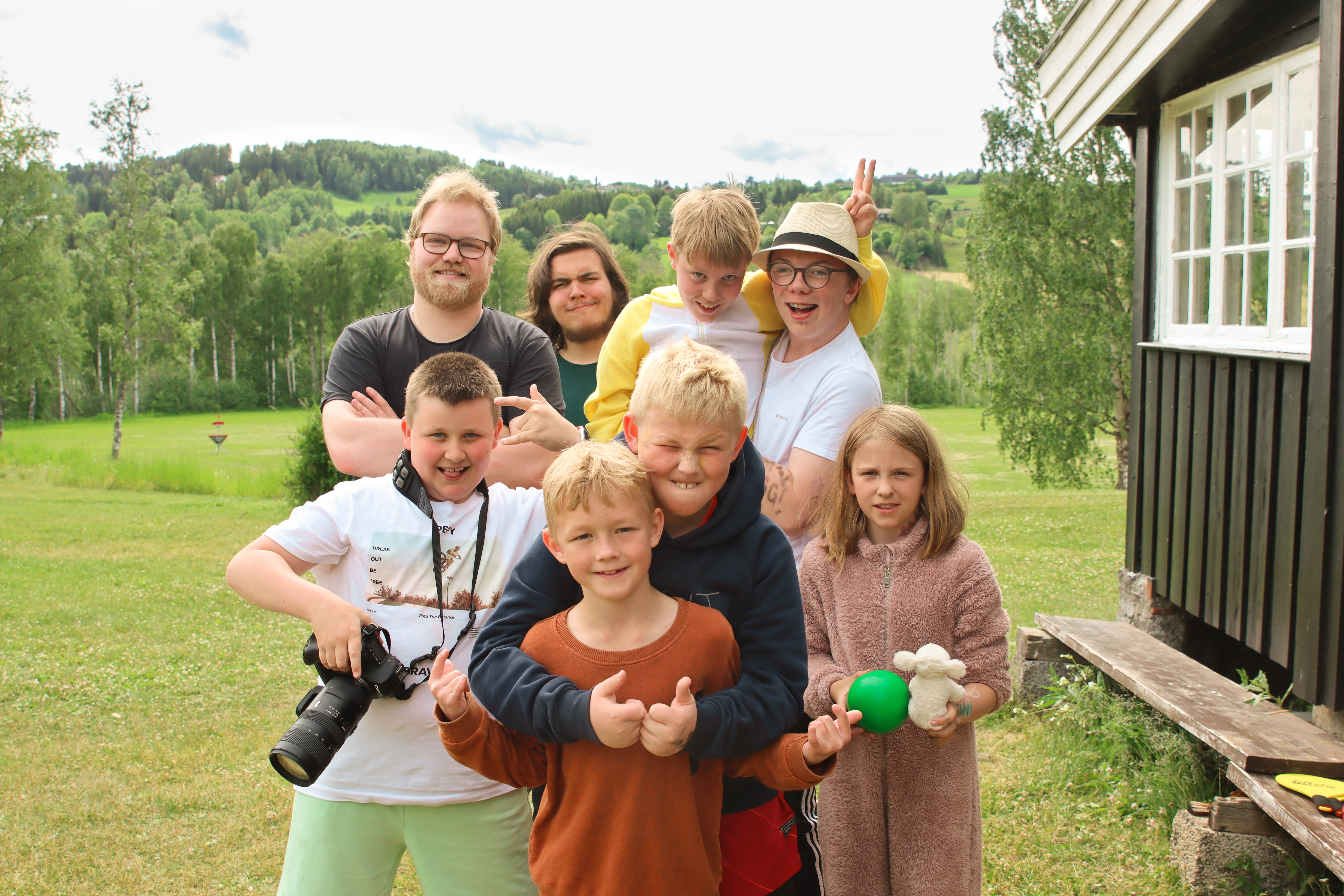 Her fra arrangementet "Kids Camp" som arrangeres hvert år på Skogstad, Eina.