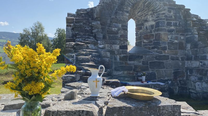 Messeplan for kyrkja i Vestre Slidre