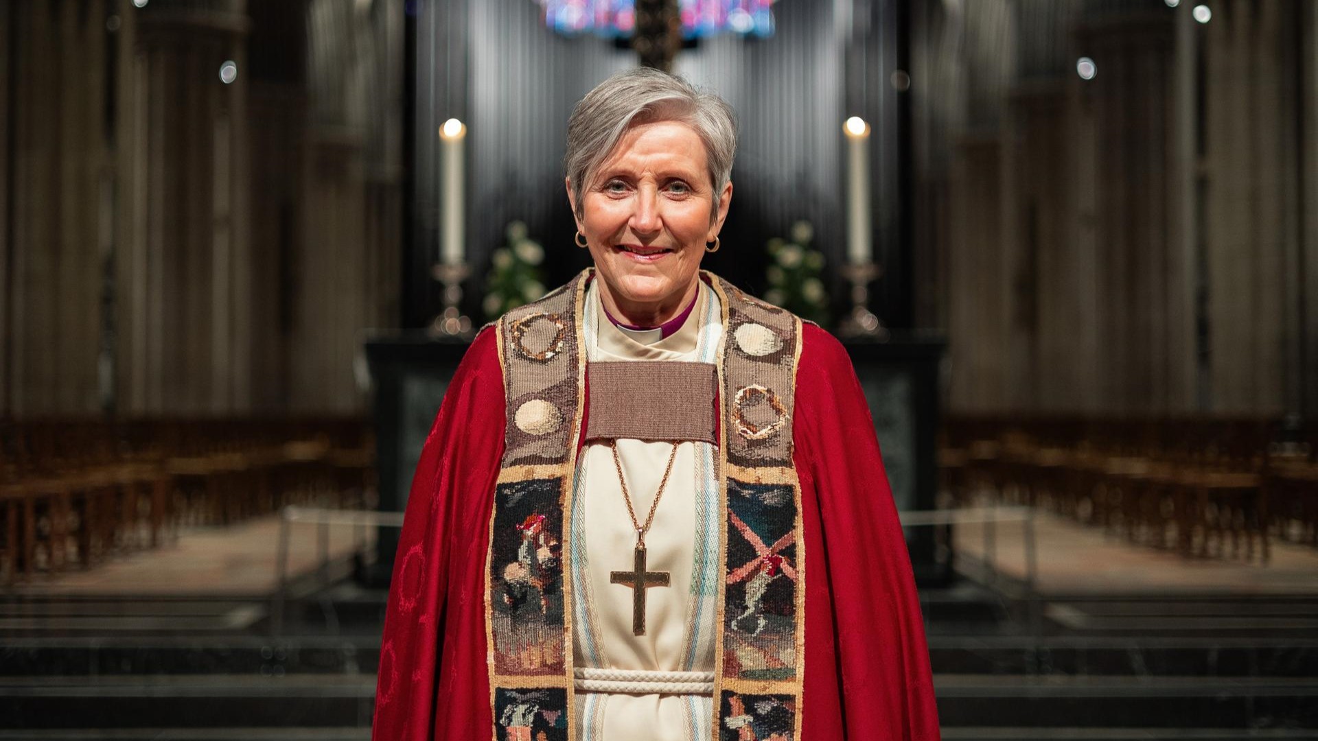 Nidaros-biskop Herborg Finnset holder preken i Nidarosdomen i &#229;r. Foto: Den norske kirke. 