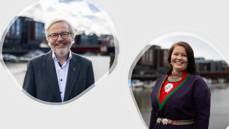 Harald Hegstad, leder i Kirkerådet og May Bente Jønsson, leder i Samisk kirkeråd. (Foto: Den norske kirke)