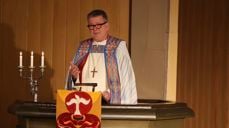 Stig Lægdene holder sin første preken som biskop.