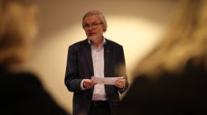 Harald Hegstad, Kirkerådets leder, holder tale til rådet. (Foto: Den norske kirke)
