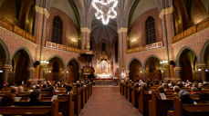 Fra fredsgudstjenesten i Trefoldighetskirken i Oslo 9. desember (Foto: Albin Hillert/WCC)