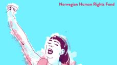 Det norske menneskerettighetsfond støtter lokale organisasjoner og menneskerettighetsforkjempere i mange deler av verden. Ill: Utsnitt av logoen til Fondet.