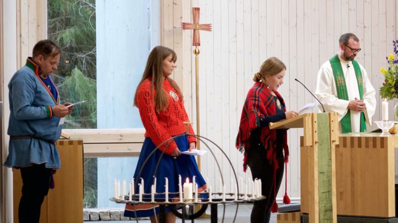 Karl Yngve Bergkåsa var liturg på festgudstjenesten i anledning Samisk kirkeråds 25-års markering. (Foto: Bernd Krupka)