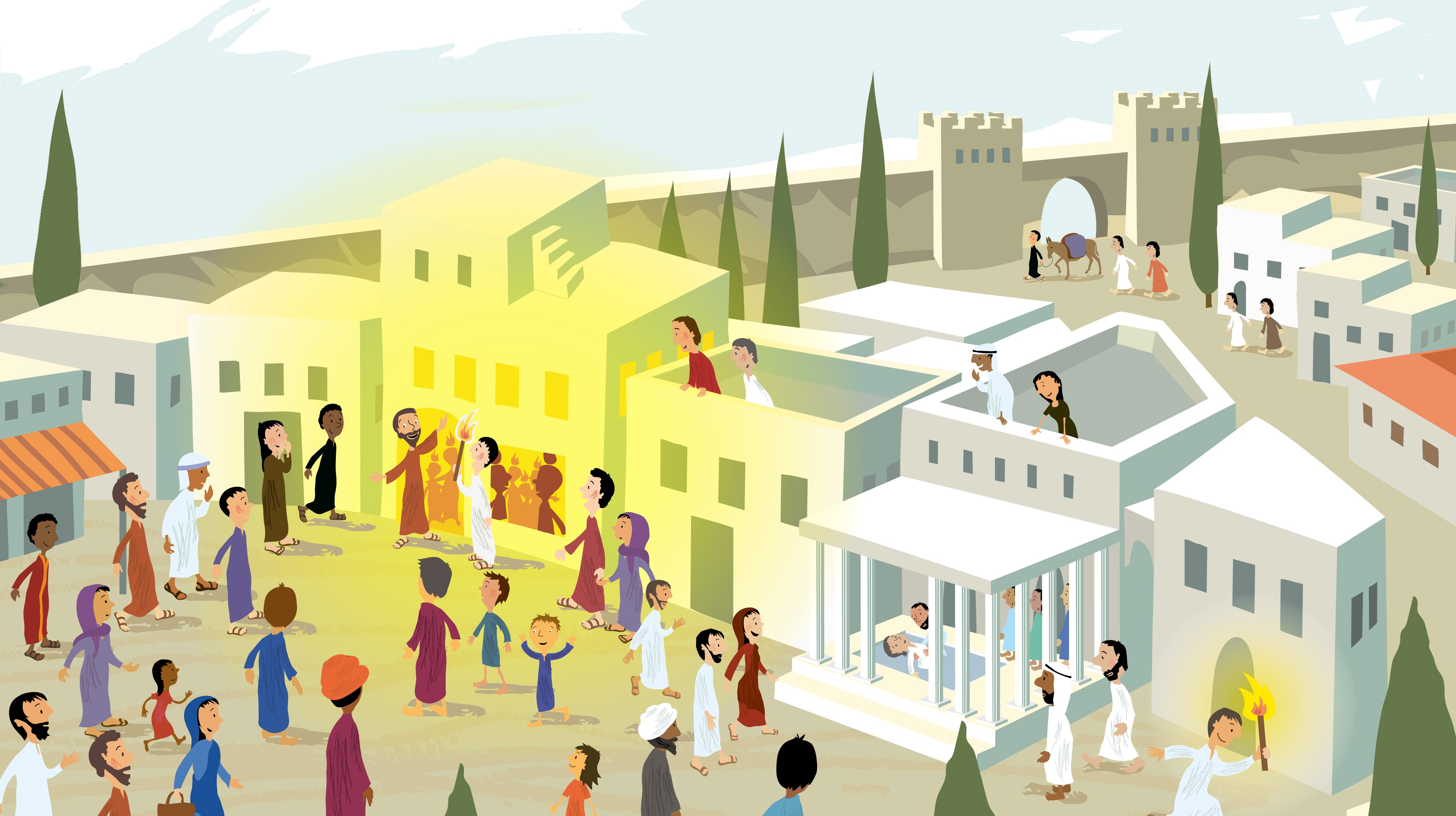 Hellodagat ruovttus m&#225;n&#225;iguin / Pinsefering med familien