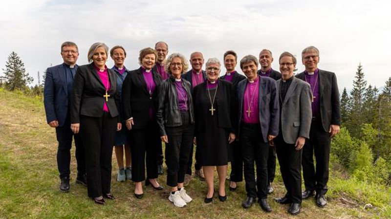 Biskopene i Den norske kirke samles til Bispemøte i februar 2024.