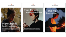 Slike plakater kan menighetene lage selv, med egne tekster og bilder. (Foto: Malin Longva / Von)