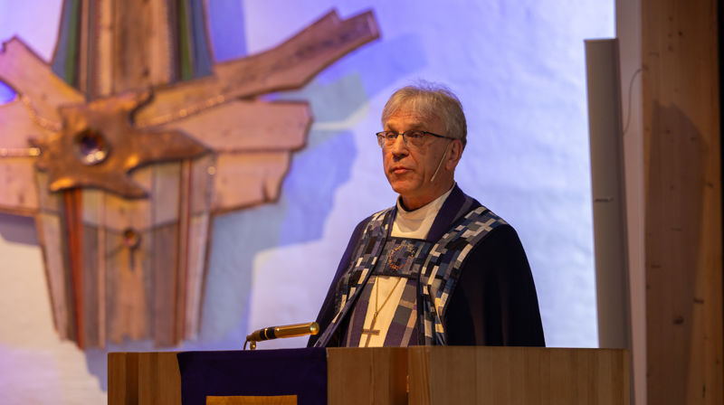 Preses talte på opningsgudstenesta i Kolstad kyrkje. (Foto: Heidi Olsen / Den norske kirke)