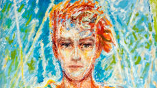 Detalj fra Henrik Sørensens "Den unge Kristus".