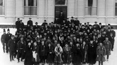 Deltagerne på det første samiske allmøtet i Metodistkirken i Trondheim 6. februar 1917.