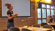 Fagerborg-prest Sunniva Gylver var en av de som inspirerte på misjonskvelden i Vestre Aker menighetshus. (Foto: Knut Hallen/Kirkerådet)