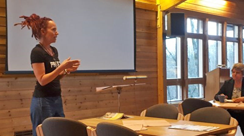 Fagerborg-prest Sunniva Gylver var en av de som inspirerte på misjonskvelden i Vestre Aker menighetshus. (Foto: Knut Hallen/Kirkerådet)