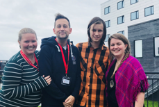 May, Andreas, Are og Anna Malene er samiske representanter på Ungdommens kirkemøte i Stavanger. (Foto: Den norske kirke)