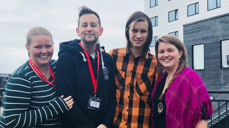 May, Andreas, Are og Anna Malene er samiske representanter på Ungdommens kirkemøte i Stavanger. (Foto: Den norske kirke)